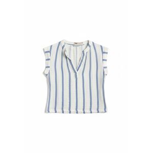 Faherty Dylan Gauze Top 100% Organic Cotton Back Bay Stripe Size Small